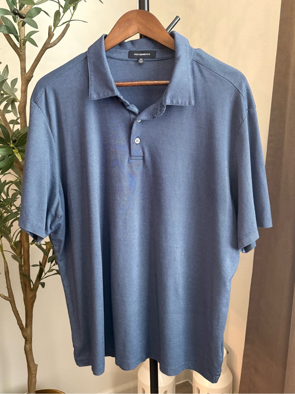 Westzeroone Men's Polo Shirt in Blue Size XXL Like New